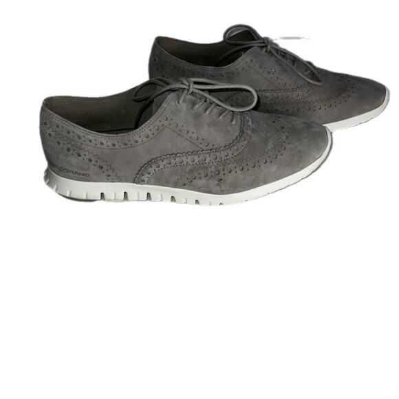 Cole Haan Zerogrand Wingtip Perforated Oxford Sneakers, Ironstone Size 8 - Picture 3 of 6